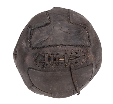 1930 World Cup Match Used T Shape Soccer Ball With Original Documents Folder